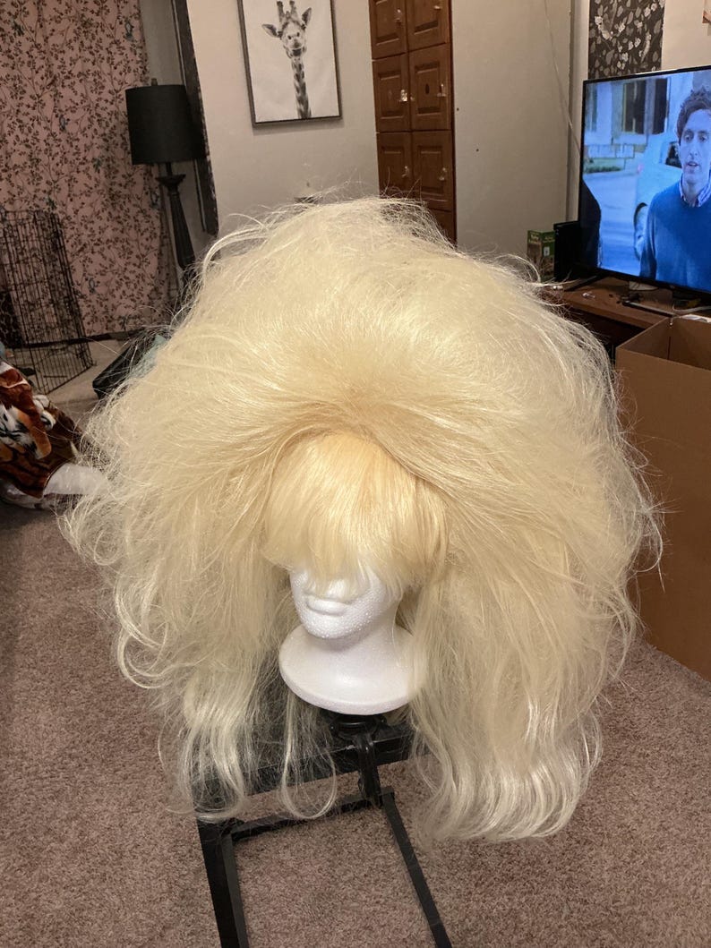 VIDEO VIXEN WIG: Long, Blonde. Made to Order 80s Style Drag Wig Bild 4