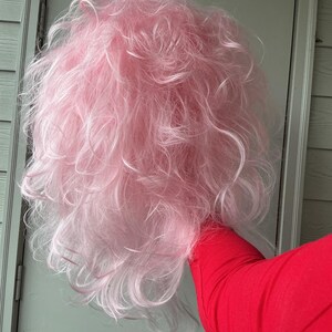 VIDEO VIXEN WIG: Long, Bubblegum Pink. Made to Order 80s Style Drag Wig image 7