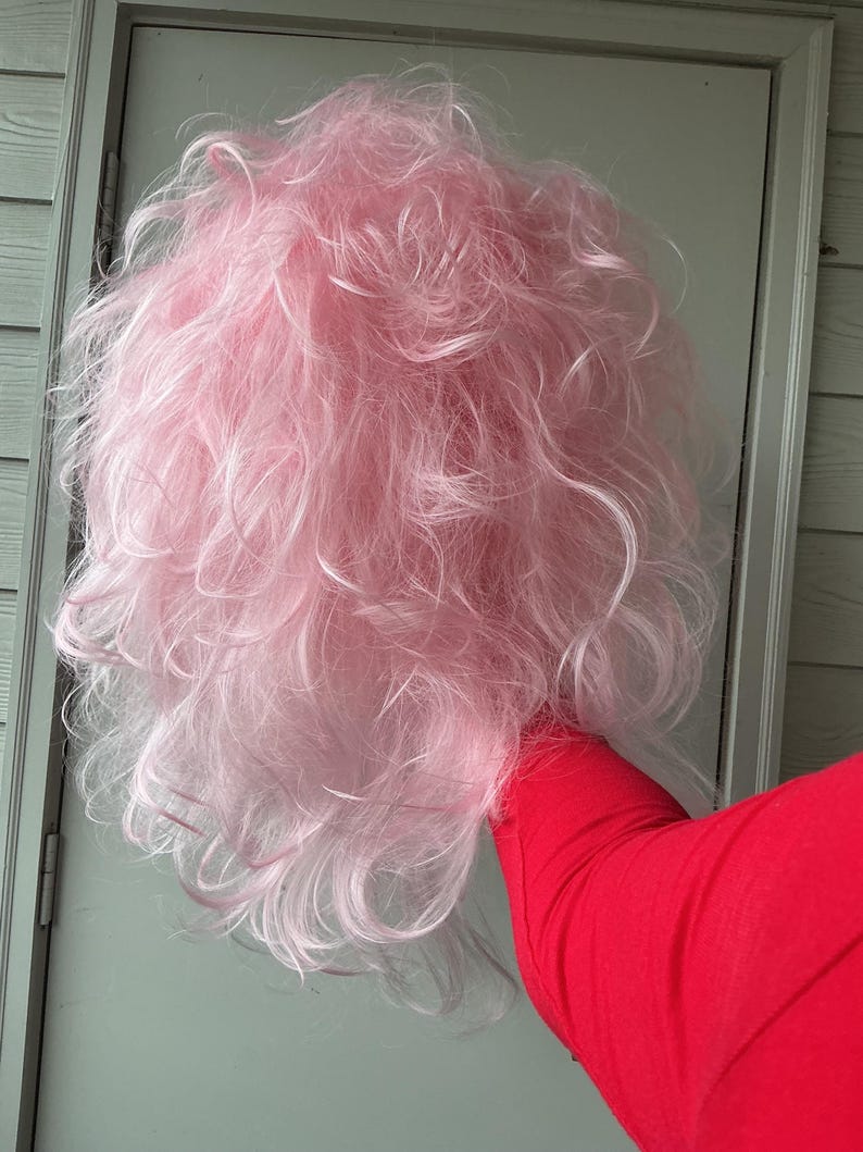 VIDEO VIXEN WIG: Long, Bubblegum Pink. Made to Order 80s Style Drag Wig image 7