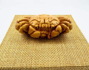 手彫りのツゲのカニの置物、木彫りのティーペット - Etsy 日本 手彫りのツゲのカニの置物、木彫りのティーペット - Etsy 日本