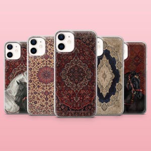 Persian Rug Phone Case Traditional Carpet Cover for iPhone 16, 15, 14, 13, 12, Samsung S25, S24, S23FE, S22, A16, A55, A25, Pixel 9Pro, 8A