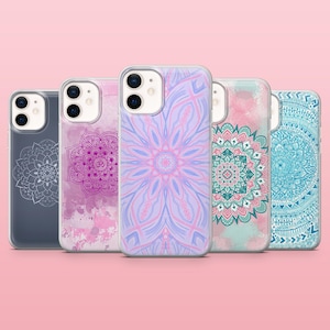 Mandala Phone Case Mosaic Hindu Art Cover for iPhone 16, 15, 14, 13, 12, Samsung S25, S24, S23FE, S22, A16, A55, A25, Pixel 9Pro, 8A