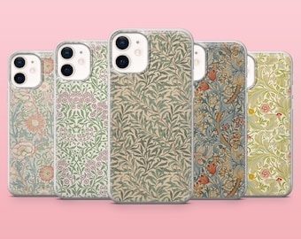 William Morris Phone Case Botanical Morris Art Cover for iPhone 17, 16, 15, 14, 13, 12, Samsung S25, S24, S23, S22, A16, A26, A56,Pixel 10,9