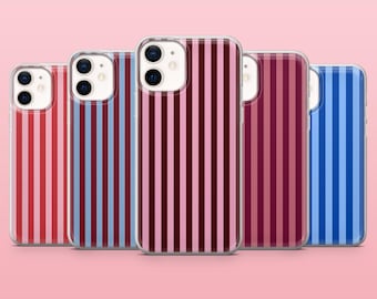 Stripe Phone Case Minimal Simple Line Cover for iPhone 17Pro, 16, 15, 14, 13, 12, Samsung S25, S24, S23Fe, S22, A16, A26, A56, Pixel 10, 9
