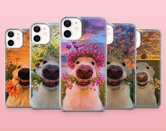 Funny Dog Phone Case Animal Parody Meme Cover for iPhone 17Pro, 16, 15, 14, 13, 12, Samsung S25, S24, S23, S22, A16, A26, A56, Pixel 10, 9