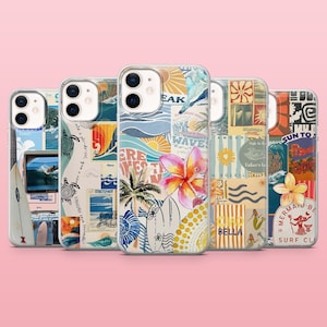 Coque de surf pour iPhone 16, 15, 14, 13, 12, Samsung S25, S24, S23, S22, A16, A55, A25, Pixel 9, 8A