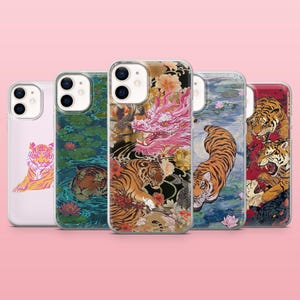 Tiger Phone Case Big Cat Wild Animal Cover for iPhone 16, 15, 14, 13, 12, Samsung S25, S24, S23FE, S22, A16, A55, A25, Pixel 9Pro, 8A