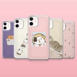 Hamster Phone Case Kawaii Animal Mouse Cover for iPhone 16, 15, 14, 13, 12, Samsung S25, S24, S23, S22, A16, A55, A25, Pixel 9, 8A