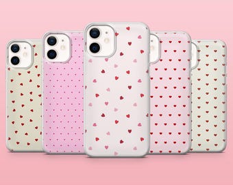 Mini Heart Phone Case Love Red Heart Cover for iPhone 16, 15, 14, 13, 12, Samsung S25, S24, S23, S22, A16, A55, A25, Pixel 9, 8A