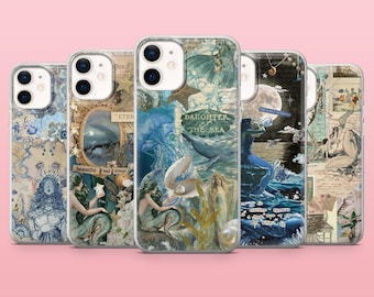 Siren Phone Case Aquatic Mermaid Cover for iPhone 17Pro, 16, 15, 14, 13, 12, Samsung S25, S24, S23Fe, S22, A16, A26, A56, Pixel 10, 9