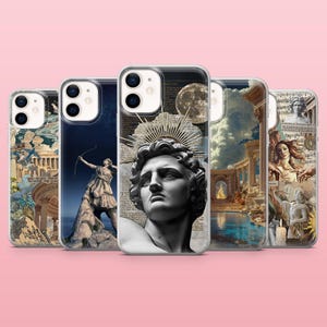 Greek Mythology Phone Case Renaissance Sculpture Cover for iPhone 16, 15, 14, 13, 12, Samsung S25, S24, S23, S22, A16, A55, A25, Pixel 9, 8A