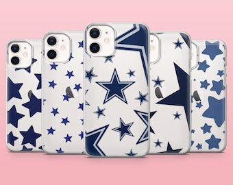 Clear Star Phone Case Transparent Blue Star Cover for iPhone 16 Pro, 15, 14, 13, 12, Samsung S25, S24Fe, S23, S22, A16, A55, A25, Pixel 9, 8