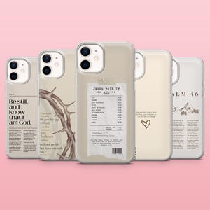 Bible Verse Phone Case Christian Faith Cover for iPhone 16, 15, 14, 13, 12, Samsung S25, S24, S23FE, S22, A16, A55, A25, Pixel 9Pro, 8A