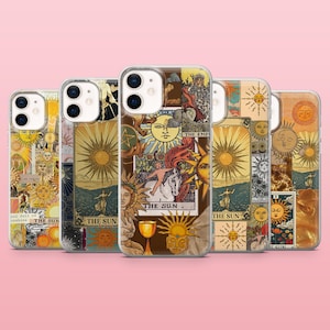 Sun Tarot Phone Case Sunny Astrology Cover for iPhone 16, 15, 14, 13, 12, Samsung S25, S24, S23, S22, A16, A55, A25, Pixel 9, 8A
