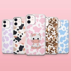 Cow Print Phone Case Animal Pattern Farmer Cover for iPhone 16, 15, 14, 13, 12, Samsung S25, S24, S23, S22, A16, A55, A25, Pixel 9Pro. 8A