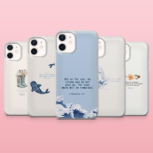 Simple Scripture Phone Case Christian Bible Verse Cover for iPhone 16, 15, 14, 13, 12, Samsung S25, S24, S23, S22, A16, A55, A25,Pixel 9Pro