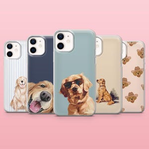 Golden Retriever Welpe Haustier Liebhaber Handyhülle für iPhone 16, 15, 14, 13, 12, Samsung S25, S24, S23FE, S22, A16, A55, A25, Pixel 9Pro, 8A