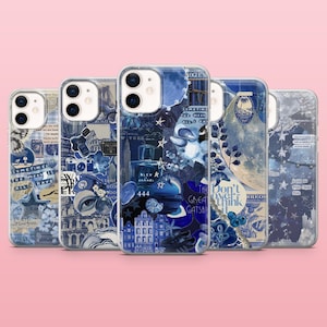 Navy Blue Phone Case Blue aesthetic Navy Collage Cover for iPhone 16, 15, 14, 13, 12, Samsung S25, S24, S23, S22, A16, A55, A25, Pixel 9, 8A