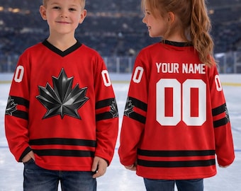 Chandail de hockey du Canada 2026 personnalisé, Personnalisation, Chandail de hockey du Canada, Chandail de hockey d'Équipe Canada, Chandail de fan de hockey