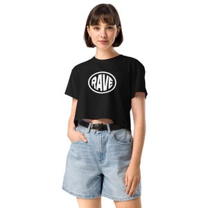 Rave Vibes Crop Top – Festival-Ready Tee for EDM & Dance Music Fans