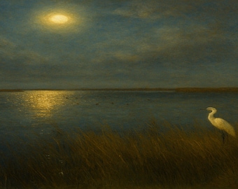 Marsh Sunset Digital Print: Southern Coastal Landscape (Up to 36x24)