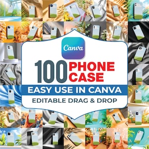 100 Canva Phone Case Mockup Bundle, Canva Phone Case Template, Phone Cover Mockup Bundle, Canva Phone Mockup Pack, Phone Case Template