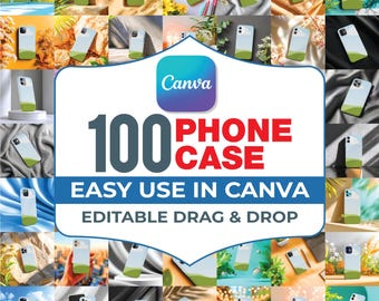 100 Canva Phone Case Mockup Bundle, Canva Phone Case Template, Phone Cover Mockup Bundle, Canva Phone Mockup Pack, Phone Case Template