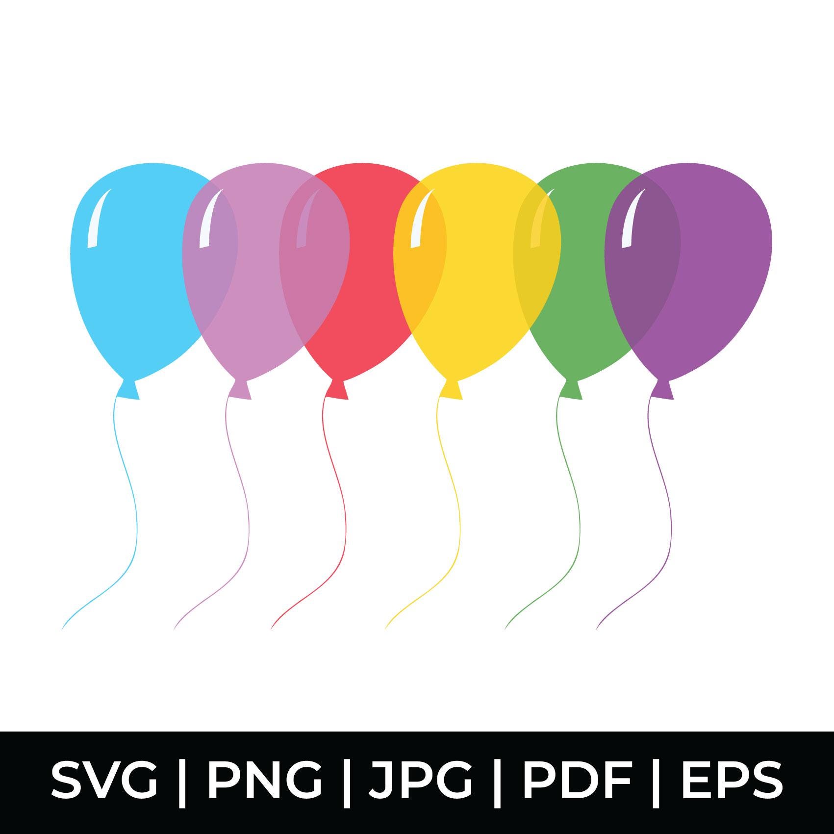 Shape File Balloons Balloon SVG Bundle, Balloon Cut File, Balloon Outline Svg, Balloon ...