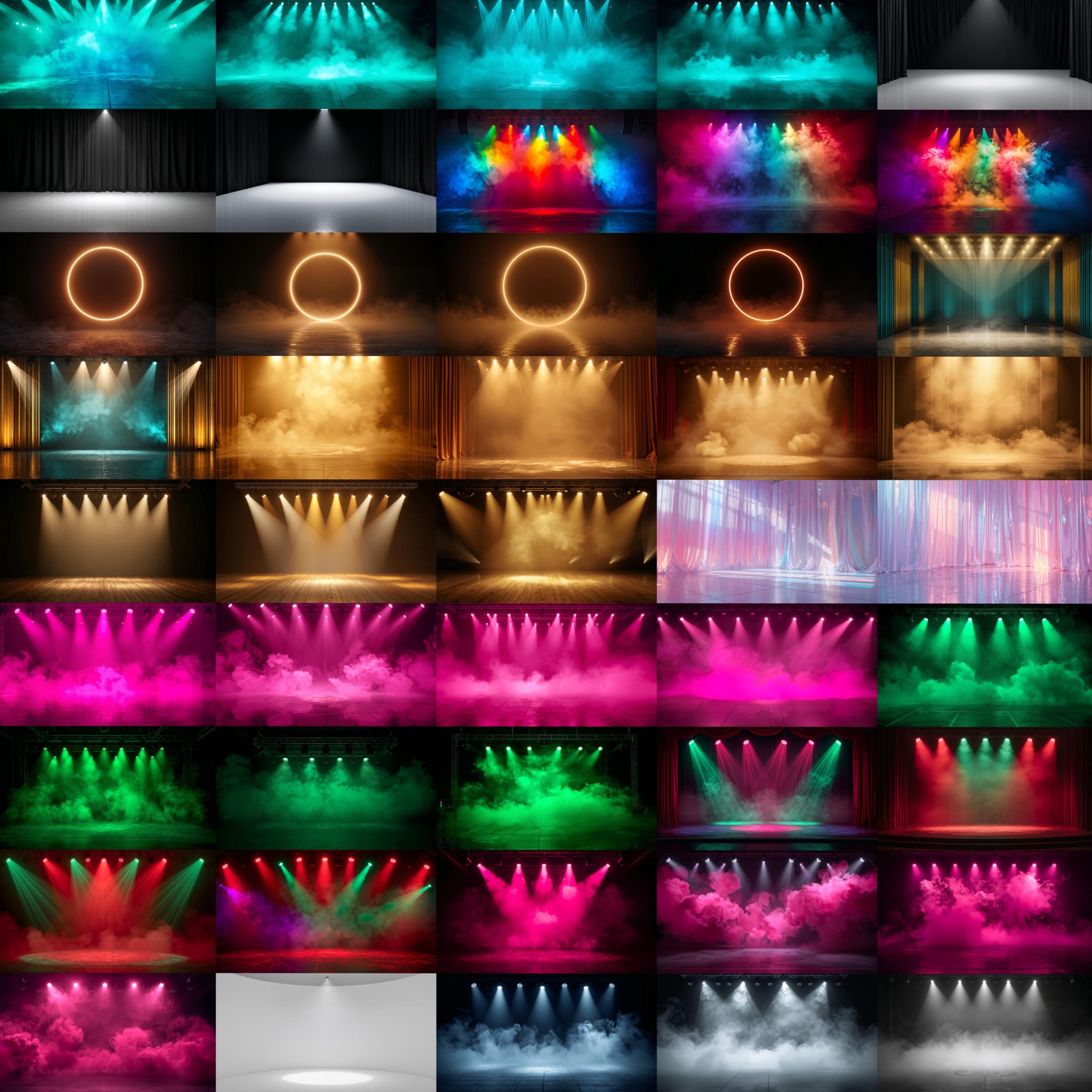 226 Dancing Stage Backdrop Bundle, Dance Stage Backdrop, Spotlights ...
