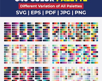 640 Color Palette Bundle, Procreate Color Palette Swatches, Procreate Color Bundle, Digital Color Palettes, Color Swatches Pack