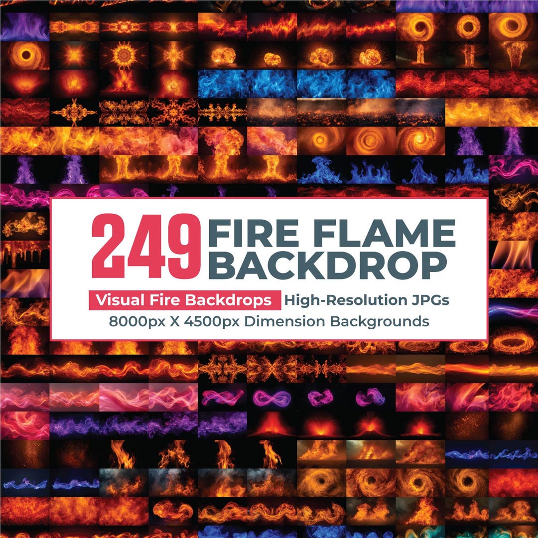 Firestream Background 249 Fire Flame Backdrop JPG Bundle, Neon Fire Backdrop, Rainbow Flame ...