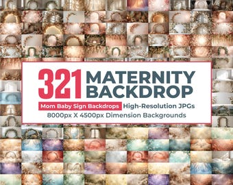 Paquete de fondos de maternidad 321, fondos florales para maternidad, fondos de maternidad para estudio, fondos de embarazo