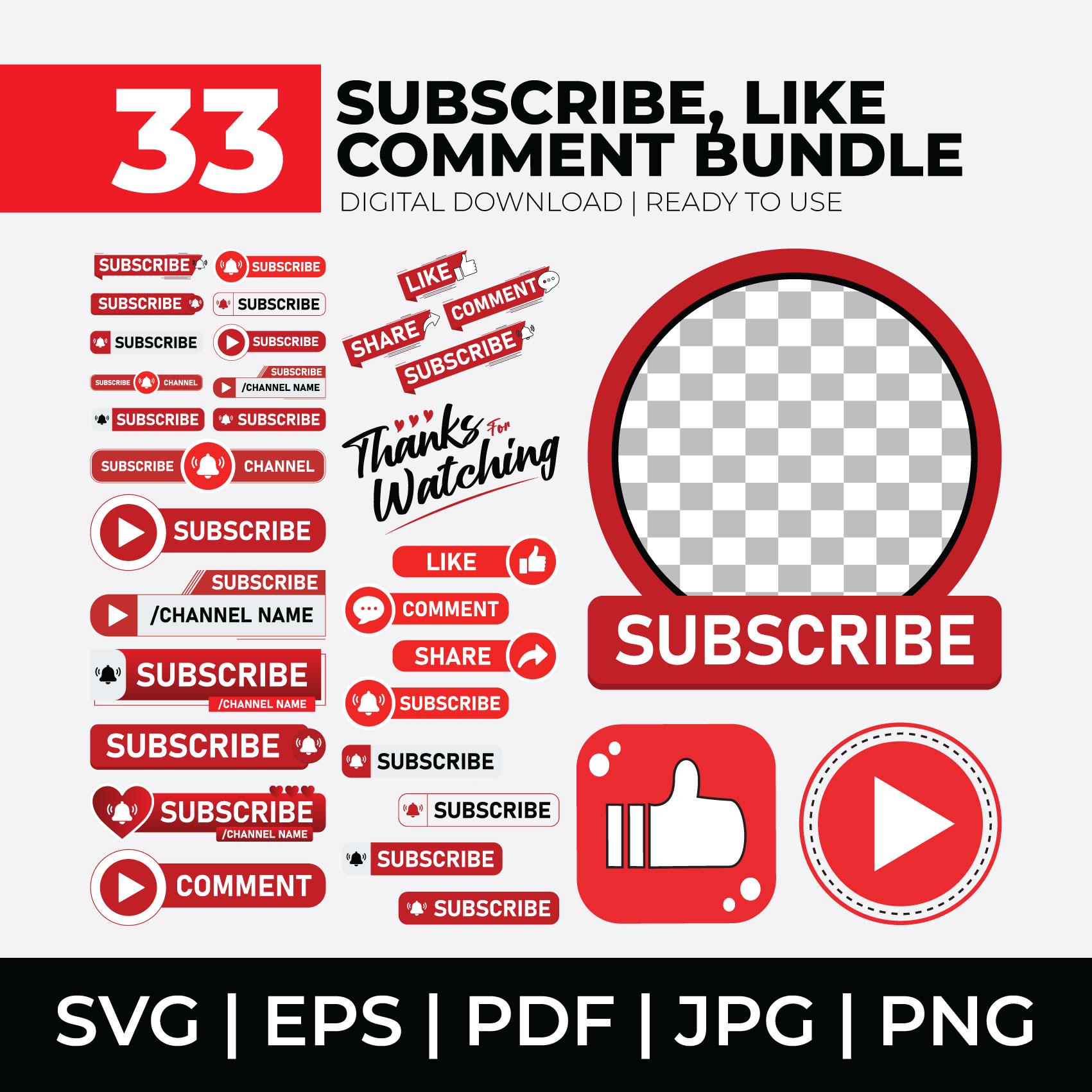 Youtube Button Digital Download - Etsy, image size:1701x1701