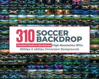 310 Soccer Backdrop Bundle, Sports Banner Backdrop, Football Background for Soccer, School Sport, Sport Photography, Soccer Stadium Backdrop