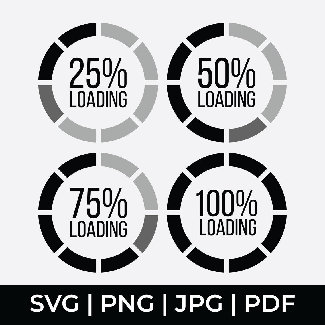 Loading.. Decal Loading Svg Bundle, Loading Icon Svg, Loading Please Wait Svg, Loading ...