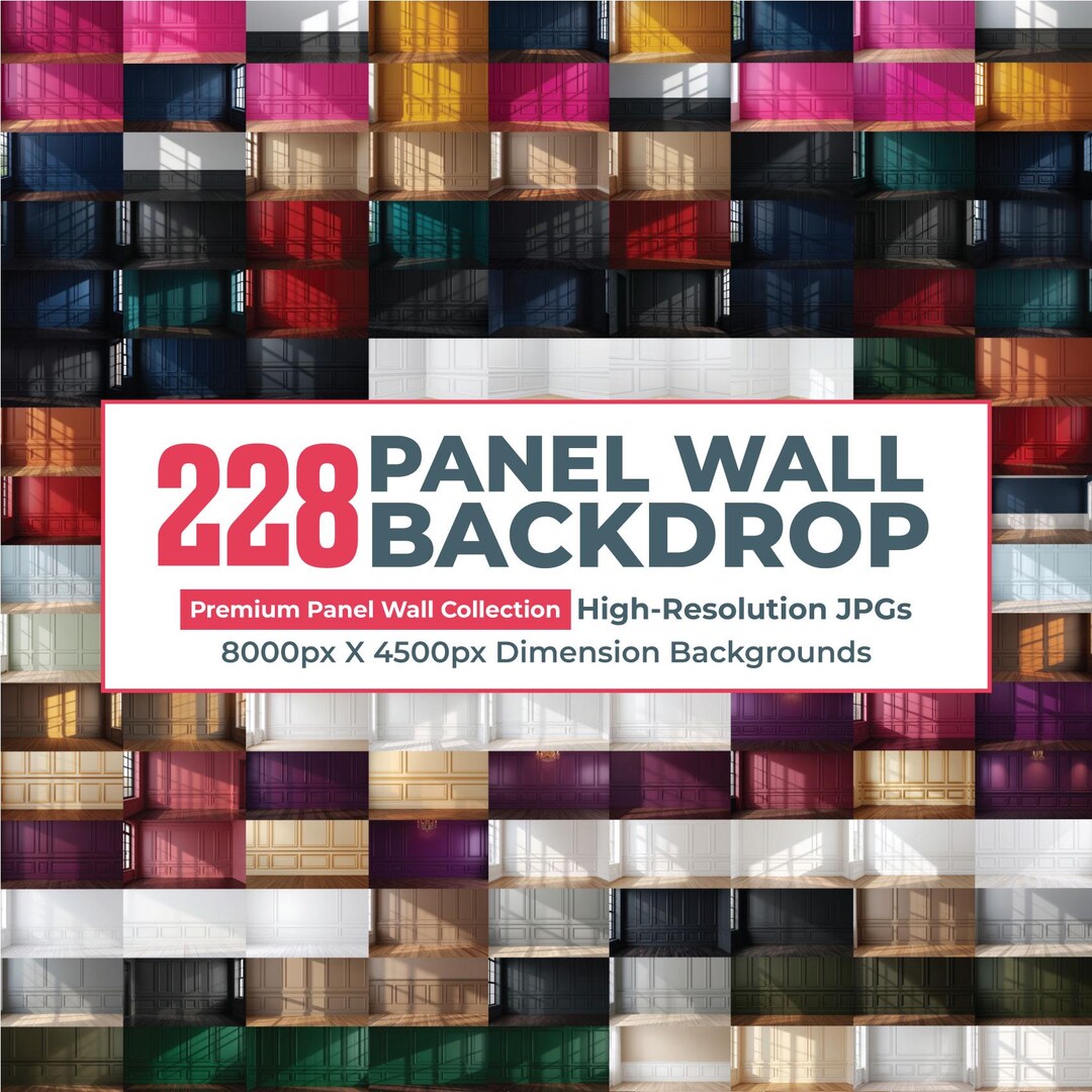 228 Panel Wall Backdrop Bundle, Wall Panel Backdrop, Colors Panel Wall ...