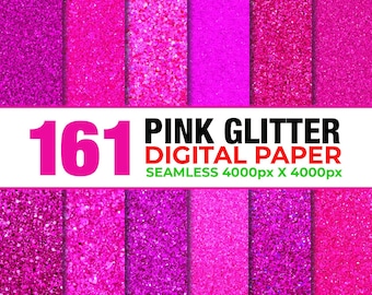 161 Pink Glitter Seamless Digital Paper, Pink Sparkles Paper, Pink Glitter Background, Glitter Paper, Pink Glitter Scrapbook, Pink Sparkling