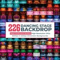 226 Dancing Stage Backdrop Bundle, Dance Stage Backdrop, Spotlights Dance Backdrops, Dance Stage Photography, Vibrant Neon Dance Stage product logo