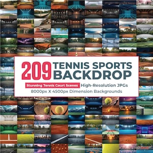209 Tennisbakgrundspaket, Tennisbakgrund för sport, Tennisfotobakgrund, Tennisbana, Sportfotograferingsöverlägg, Sportfotografering