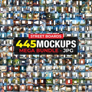 445 Reklamaffischmodeller, Mockups för annonser, Mockups för gatuskyltar, Mockups för skyltar, Mockups för gatuskyltar