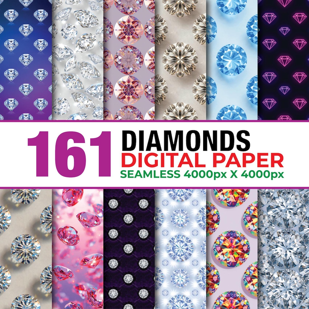 Diamond Container Paper 61 Diamond Seamless Digital Paper, Diamond Paper, Luxury Diamond Paper ...