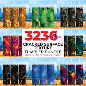 3236 Cracked Surface Texture Tumbler Wrap Bundle, 20oz Skinny Cracked Texture Tumbler, Cracked Texture Tumbler Wrap Bundle, Cracked Seamless