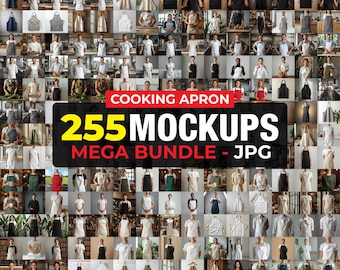 225 Apron Mockups Bundle, Women Apron Mockup, Black White Apron Mockup, Kitchen Apron Mockup, Chef Apron Mockup, Kitchen Apron, Cooking
