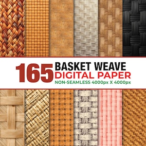 165 Basket Weave Digital Paper, Rattan Weave Patterns, Basketry paper, Wicker Digital background, Woven Basket Texture, Basket Texture