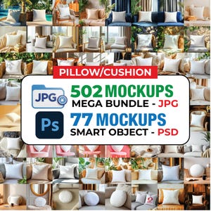 Paquete de maquetas de almohadas 579, maqueta de cojín moderno, maqueta de cojín blanco, paquete de maquetas de cojines, maquetas minimalistas, cojín para sofá, almohada