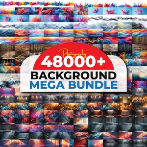 48000+ Backdrop JPG Bundle, Photography Background, Sublimation Background, Beautiful Natural Background, Portrait, Wedding, Floral, Texture