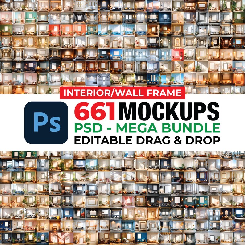 Frame Bundle 661 PSD Frames Mockup Bundle, Frame Mockup Bundle, PSD Frames Bundle ...