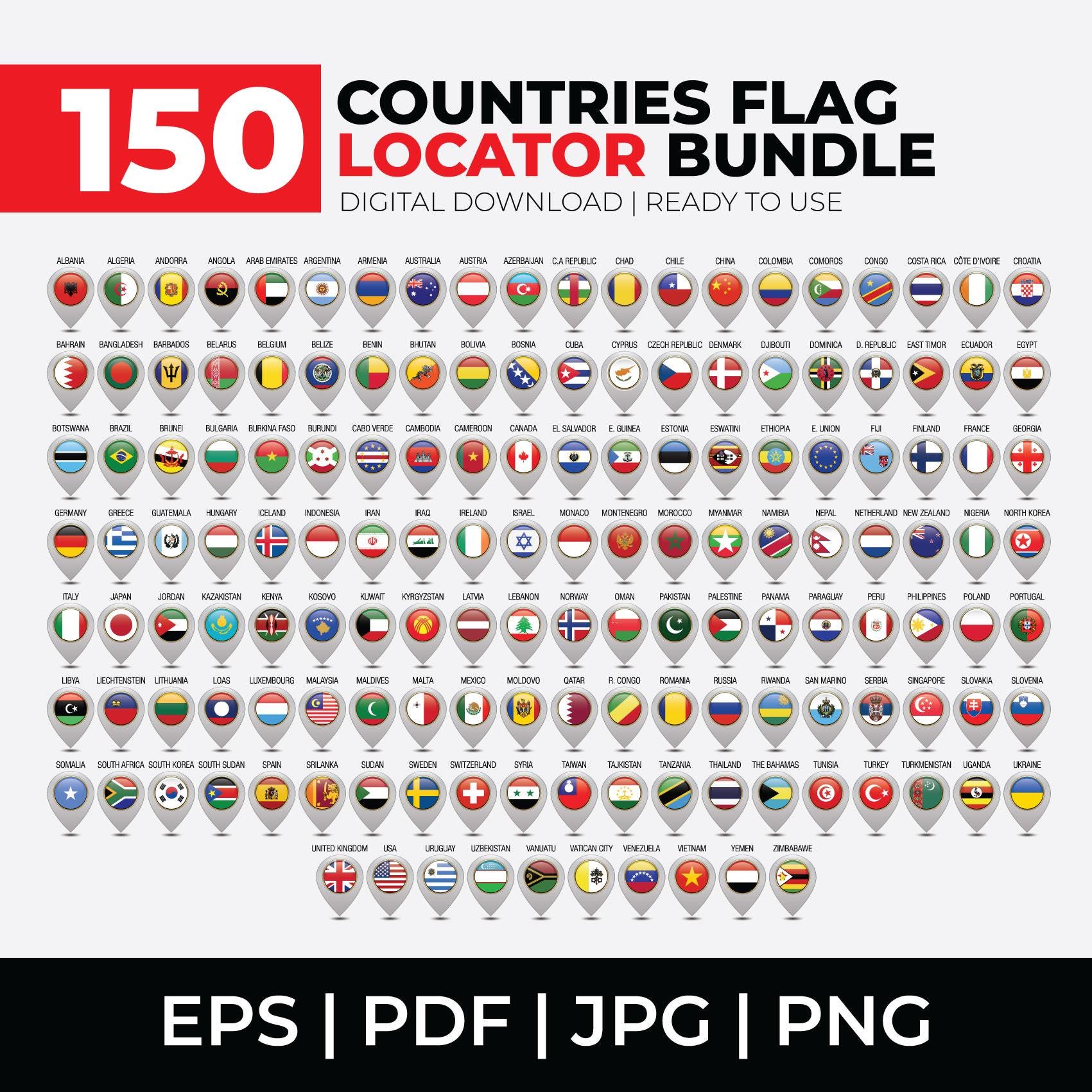 Map Pin Rounded With Star 150 International Flag Map Pins, Flag Travel Map Pins, Round Flags PNG ...