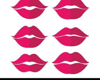 Pink Lips SVG, Lips SVG Bundle, Lipstick SVG, Kiss Svg, Red Lips Png, Valentines Day Svg, Kiss Cricut Cut File, Love Svg, Kiss Design, Lips