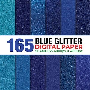 165 blått glitter sömlöst digitalt papper, blått glittrigt papper, kungligt blått papper, paljetttexturer, blå glittertexturer, glitterbakgrund